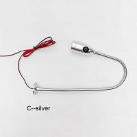 Lámpara industrial magnética de cuello de cisne, luz LED Flexible de 3W, CC de 12V, 24V, CNC, l40 cm, para trabajo en taller, color plata y negro - details 8