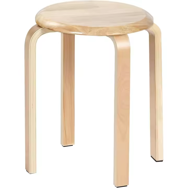 Estructura sólida y firme, para comedor, dormitorio, pasillo, natural, paquete de 2 - 1