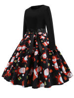 Women winter Christmas 50s 60s vintage swing elegant party a line dress - details 10