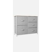 Cajonera de Tela Extraíble de 5 Cajones Almacenamiento Comodo para Sala de Estar, Dormitorio, Habitación Infantil Gris Claro - details 7