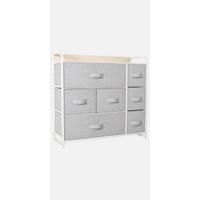 Cajonera de Tela Extraíble de 5 Cajones Almacenamiento Comodo para Sala de Estar, Dormitorio, Habitación Infantil Gris Claro - details 8