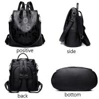 Mochila antirrobo con letras para mujer, bolso de hombro femenino de cuero PU de alta calidad, bolso escolar impermeable para niña - details 9