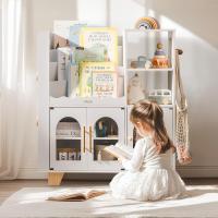 Estantería para Libros Infantiles, Color Blanco, de Madera, Varios Niveles, con Zona de Almacenamiento de Juguetes, Armario Infantil para Grandes Libros de imágenes, Muebles Infantiles - details 2
