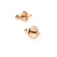 Perlas de latón de alta calidad con baño de oro de 18K, media perforación, para conectar dijes, tapas de perlas, accesorios para la fabricación de joyería DIY para mujeres - details 58