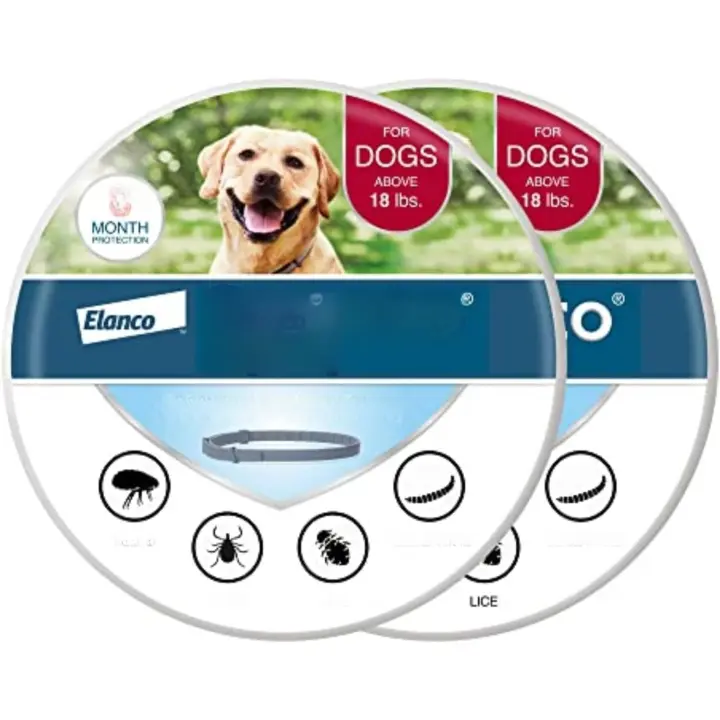 Collar de prevención y tratamiento de arañazos de pulgas para perros grandes recomendado por veterinario - 1