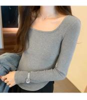Camiseta ajustada de algodón para mujer, Top corto de manga larga, camiseta Sexy blanca Y2k para primavera y otoño - details 36