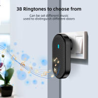 Timbre inalámbrico con 2 receptores enchufables, timbre de puerta impermeable IP65, rango de funcionamiento de hasta 1050 pies/320M, 5 ajustes de volumen L - details 2