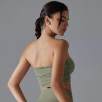 Sujetador push-up sin mangas para mujer, ropa de Pilates a prueba de golpes de alta intensidad, chaleco de yoga sexy para gimnasio - details 23