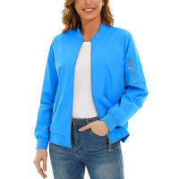 MAGCOMSEN-chaquetas Bomber para mujer, chaqueta informal con cremallera, abrigo cortavientos impermeable, prendas de vestir con 3 bolsillos, otoño - details 17