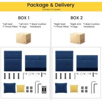 Sofá Cama de Terciopelo Versátil y Comodable para Sala de Estar, Dormitorio y Gabinete - details 17