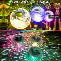 Luces solares para piscina, luces impermeables con colores RGB flotantes, utilizadas para jardines y patios traseros - details 1