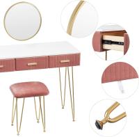 Tocador con cajones Espejo Tocador Mesa grande 100x40cm rosa - details 3