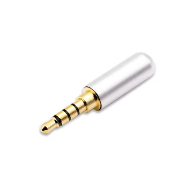 Conector de abrazadera de cable, cabezal de soldadura DIY AUX, 4 polos, conector Jack para auriculares, conector macho de 3,5mm, conector de Audio de 3,5mm, adaptador Jack 3,5 - 1