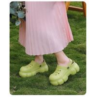 Sandalias De Mujer Para Jardín Y Playa Con Plataforma Impermeables Verano Tacón Alto De 7CM EVA Cómodas Casual Sin Tobilleras - details 18
