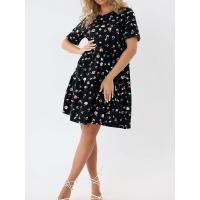 Nuevo vestido casual estampado de moda con cuello redondo y manga corta - details 5