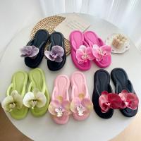 Elegante Pantufla de Orquídea de Mariposa de Verano Sandalia de Vacaciones Antideslizante para Mujeres Uso Interior y Exterior - details 5