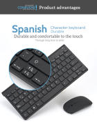 -Kit de teclado y ratón inalámbrico, 2,4G, en español, Combos Mini portátiles de escritorio para iPad, teléfono móvil, PC, tableta, portátil - details 1