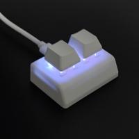 Teclado de programación Macro de 2 teclas RGB, miniteclado para juegos, dibujo, interruptor rojo, personalizado, OSU, blanco - details 0