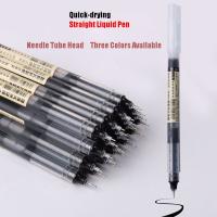 Bolígrafo de Gel con tubo de aguja completa, pluma de Rollerball de alta capacidad, de secado rápido, líquido recto, 0,5mm - details 0