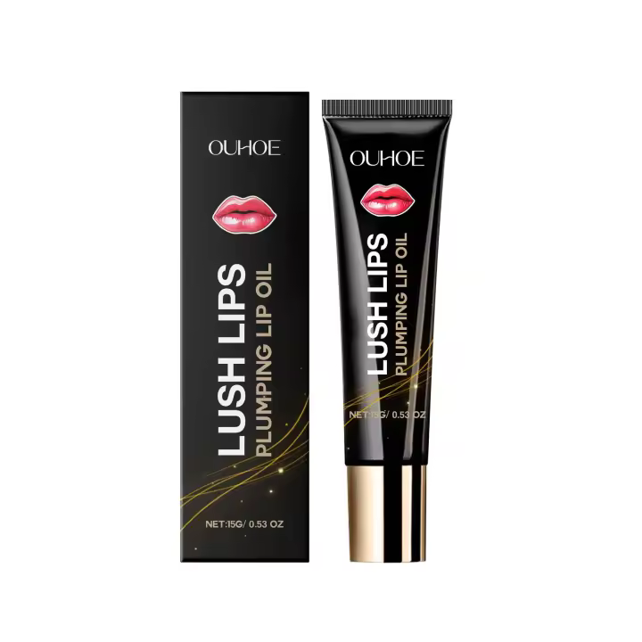 Agua rica nutritiva que reduce las líneas Aceite de protección labial hidratante y no pegajoso de alto brillo - 1