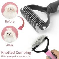 Peine de depilación para perros y gatos, cepillo de pelo largo y corto para el cuidado de mascotas, equipo de aseo para mascotas - details 4