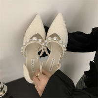 Nuevo bolso trasero y zapatos individuales con perlas de moda. - details 9