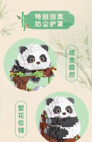 Ramo de flores eternas de Panda para niños y niñas, Mini construcción, ensamblaje de bloques de animales, juegos de rompecabezas, juguete para niños de 6 a 12 años - details 2