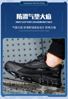 Zapatos de trabajo con botón giratorio para hombre, zapatillas de seguridad ANTIPERFORACIONES, zapatos de trabajo protectores con punta de acero - details 9