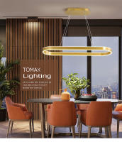 TOMAXIN-Luz LED colgante para comedor, sala de estar, dormitorio, lámpara de araña ovalada, 100CM - details 0
