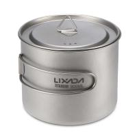 Lixada - maceta colgante portátil de titanio ultraligera, 900 ml/1600 ml, con asa plegable con tapa, utilizada para acampar al aire libre, hacer senderismo, - details 86
