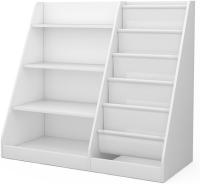 Estantería Infantil Conny, Blanco, 90 x 80.5 cm con estantes grandes - details 0