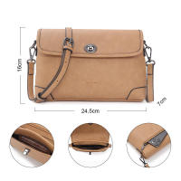 Bolso cruzado hecho a mano con hebilla giratoria de moda, Color sólido, pequeño, cuadrado, estilo americano, para ir al trabajo - details 5