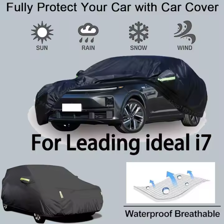 Funda completa para coche Leading Ideal I7, equipo de protección a prueba de nieve, protector solar, accesorios para automóviles impermeables y a prueba de polvo, negro - 1