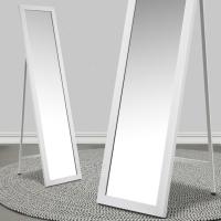Espejo de Pie, de Cuerpo Entero, Marco de Plástico, Forma Rectangular de 37x157 cm, para Dormitorio, salón, Cuarto de baño, Pasillo Blanco o Negro (Blanco) - details 23