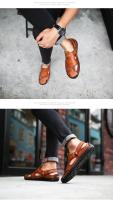 Sandalias de verano para hombre, zapatos informales de cuero genuino para hombre, sandalias de cuero para exteriores para hombre, zapatos de playa, zapatos romanos para hombre - details 12