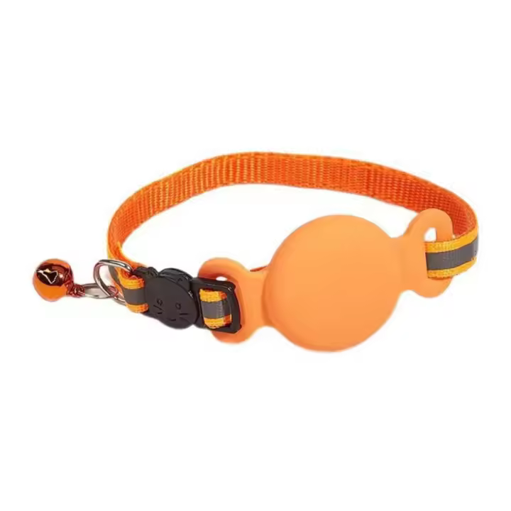 Collar de silicona antipérdida para Gato, Collar de seguimiento de gato impermeable ajustable con campana, Collar de seguimiento de posicionamiento para perro al aire libre - 1