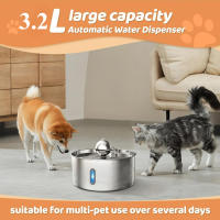 Grifo de Agua para Perros de Acero Inoxidable 7L/1.8Gal/236oz Silencioso y Filtrado a 5 Capas - details 2