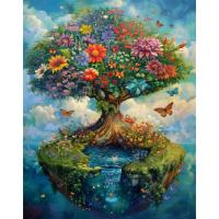 Ruopoty-pintura por números para adultos, marcador de árbol por número, paisaje para decoración del hogar - details 0