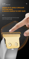 Kemei-cortadora de pelo profesional inalámbrica para hombre, máquina de corte de pelo sin cable, cuchilla en T - details 6