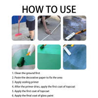 Pintura de suelo epoxi a base de agua, fuerte adherencia con fórmula de secado rápido, adecuada para Interior y Exterior - details 2