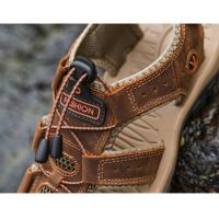Sandalias De Cuero Genuino Para Hombre Zapatos De Verano Resistentes Al Agua Para Exterior Sandalias De Cuero Para Hombre - details 3