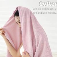 Toalla de baño portátil con absorción de agua para adultos, toalla de baño suave gruesa, forro polar Coral, manta de 140x70cm para el hogar - details 16