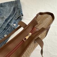 Nuevo bolso de paja tejido de verano, bolso de hombro de paja informal bohemio para mujer y niña - details 18