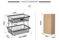 Organizador de cocina de doble capa para condimentos, verduras y frutas, braet, braet desmontable para cosméticos de baño, iluminación - details 19