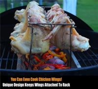Ala de pollo de acero inoxidable para barbacoa y parrilla de piernas, soporte para parrilla de horno, cubos - details 7