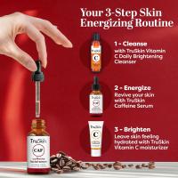 TruSkin Suero de cafeína para rostro y ojos – Suero energizante de cafeína al 5% con EGCG niacinamida Matcha y ginseng – Mejora el aspecto de las ojeras y la hinchazón debajo de los ojos, 1 fl oz - details 4