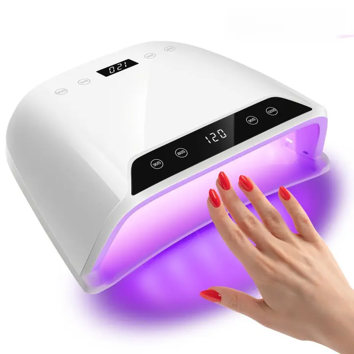 Lámpara UV de gran espacio 320W Secador de gel para manicura con dos pantallas LCD - 1