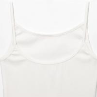 PB&ZA2025 nueva ropa de verano para mujer, estilo básico, informal, versátil, sencilla, prenda interior, camiseta sin mangas ajustada acanalada - details 4