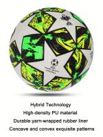 Balón De Fútbol De Tamaño Estándar 5, Para Juegos Al Aire Libre Y En Interiores, competición Y Entrenamientos, Inflable - details 0