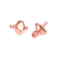 Cuentas de Perlas de Brasso Dorado 18K 40PCS Huecos Medios Suministros para Hacer Joyería DIY - details 0